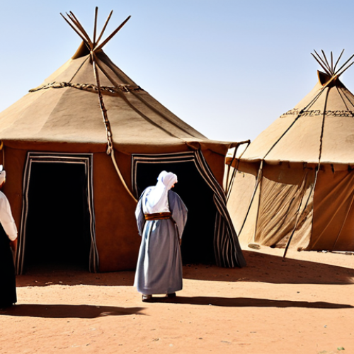 Home 17 **
A professional and informative historical scene depicting the Spanish colonization of Western Sahara. Show a fully clothed Sahrawi group interacting with Spanish colonizers in a modest and respectful manner. The environment includes traditional Sahrawi tents and a Spanish colonial outpost. The scene should evoke a sense of cultural exchange and historical accuracy, fully clothed, appropriate content, safe for work, perfect anatomy, natural proportions, professional, family-friendly.
**